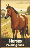 Horses Coloring Book