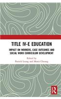 Title IV-E Child Welfare Education