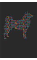 Norwegian Buhund Notebook 'Word Cloud' - Gift for Norwegian Buhund Lovers - Norwegian Buhund Journal