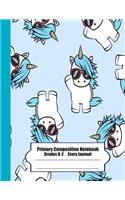 Primary Composition Notebook: Primary Composition Notebook Story Paper - 8.5x11 - Grades K-2: Hello Unicorn School Specialty Handwriting Paper Dotted Middle Line (Kindergarten Co(1 Hello Unicorn)