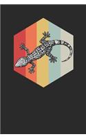 Geckos Retro: Dotted Bullet Grid Notebook / Journal (6 X 9 -120 Pages) - Gift Idea for Animal Lover And Gecko Fans