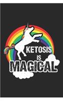 Ketosis is Magical: Lustige Keto-Diät Einhorn Notizbuch liniert DIN A5 - 120 Seiten für Notizen, Zeichnungen, Formeln - Organizer Schreibheft Planer Tagebuch