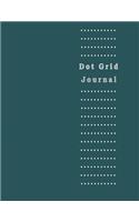 Dot Grid Journal: Dark Green Color Large Print 8.5 Inch by 11 Inch Minimal Style with Dotted(3 Dot Journal Style)
