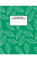 College Ruled Composition Notebook: Cute Blank Lined Journal to Write In with White Paper Rule Pages for School Subject and Writing Pad: Design Code A4 1491