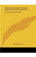 Monumenti Gentileschi E Cristiani Scoperti a Lorio Nell' Aurelia, Part 1: Dal Giornale Arcadico (1824)