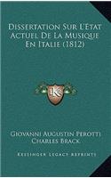 Dissertation Sur L'Etat Actuel De La Musique En Italie (1812)