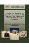 Steffron, Inc., Petitioner, V. Elmer A. Luskey, JR., et al. U.S. Supreme Court Transcript of Record with Supporting Pleadings