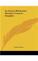 An Ancient Babylonian Moralist's Council - Pamphlet