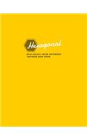 Hexagonal Grid/Graph Paper Notebook, 160 Pages, Gold Cover: Hexagonal Series, 8.5"x11", For Graphs, Gaming, Notes, Sketching, Mapping and More