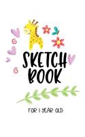 Sketch Book For 1 Year Old: Dot Grid Journal Notebook