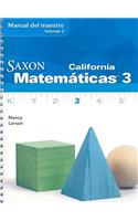 California Saxon Matematicas 3, Volume 2