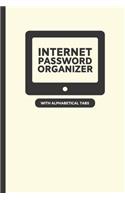 Internet Password Organizer with Alphabetical Tabs