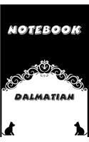 Dalmatian Notebook: Black and White notebook, Decorative Journal for Dalmatian Lover: Notebook /Journal Gift, Black and White,100 pages, 6x9, Soft cover, Mate Finish