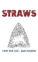 Straws Ban Plastic Parody Shark