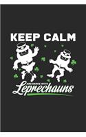 Keep calm Leprechauns: 6x9 St. Patrick's Day - dotgrid - dot grid paper - notebook - notes