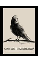 Kanji Writing Notebook: Watercolor Crow - Deluxe Large Size Writing Practice Book