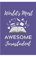 World's Most Awesome Jurastudent: A5 Geschenkbuch PUNKTIERT zum Jura Studium - Notizbuch für Rechts-studenten Anwälte Jurist - witziger Spruch zum Abitur - Studienbeginn - Erstes Sem
