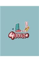 4ever: Foever on green cover and Dot Graph Line Sketch pages, Extra large (8.5 x 11) inches, 110 pages, White paper, Sketch, Draw and Paint(3 Foever on Green Notebook)