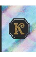 Letter K Monogram Notebook