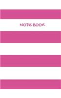 Pink and White Stripe Notebook: 240 Unlined Pages for Notes, Drawing, Journaling or Sketching