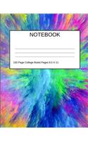 Notebook 150 Page College Ruled Pages 8.5 X 11 Tie Dye