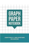 Graph Paper Notebook: 4 Squares Per Inch 8.5 X 11 Inches 100 Pages Squared Grid 4x4 Graph Paper (Volume 2)(2 4x4 Graph Paper Notebook)