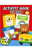 Activity Book for Kids Ages 4-8