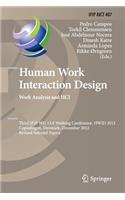 Human Work Interaction Design. Work Analysis and Hci