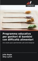 Programma educativo per genitori di bambini con difficoltà alimentari