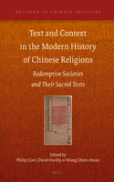 Text and Context in the Modern History of Chinese Religions