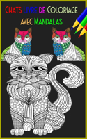 Chats Livre de Coloriage avec Mandalas