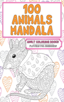 Adult Coloring Books Flowers for Beginners - 100 Animals Mandala