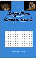 Large Print Number Search: Number Search Keep Brain Healthy Activity
