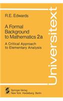 Formal Background to Mathematics 2a