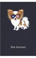 Dot Journal: Papillon Cho Buom Dog Patriotic - Blank Writing Journal - Patriotic Stars & Stripes Red White & Blue Cover - Daily Diaries for Journalists & Writers