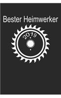 Bester Heimwerker 2019: A5 Notizbuch Demi Raster / Karo / Kariert 120 Seiten für Bastler, Schrauber, Heimwerker und Handwerker. I Geschenkidee für Heimwerker