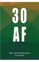 30 AF Mad Libs Birthday Book For Guests
