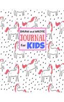 Draw and Write Journal for Kids: Cute Unicorn Matte Cover Design for Drawing, Creative Writing, Doodling, Creating Your Own Story, Illustration Book and Diary (Perfect Gift for Kids
