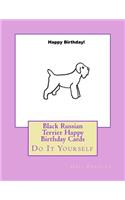 Black Russian Terrier Happy Birthday Cards