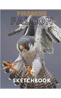 Peregrine falcon Sketchbook Large sketchbook for drawing 8.5 x 11 inch (21.59 x 27.94 cm) 150 pages