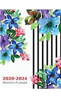 2020-2024 Monthly Planner: 60 Months Organize Calendar Logbook - 2020-2024 Calendar Planner - Yearly Planner Appointment - Monthly Checklist - Notebook Agenda Organizer - Five