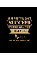If at First You Don't Succeed Try Doing What Your Dialysis Nurse Told You to Do the First Time