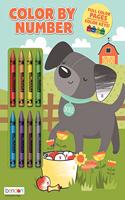 Puppy 32 Page Color by Number Coloring and Activity Book with 8 Crayons
