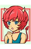 Notebook: Kawaii Cat Girl Anime Manga College Ruled Lined Journal Book - 110 pages 8.5" x 11"