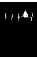 Sailor Notebook: Sail Heartbeat 6 x 9 Lined Ruled Journal Gift for Sailors And Sailing Lovers (108 Pages)