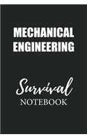 Mechanical Engineering Survival Notebook: Small Undated Weekly Planner for Work and Personal Everyday Use Habit Tracker Password Logbook Music Review Playlist Diary Journal