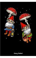 Fantasy Notebook: Psychedelic Magic Mushrooms Garden Gnomes Notebook