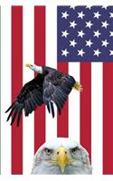 Eagle American Flag USA Journal Notebook