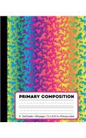 Primary Composition: Unicorn Rainbow Marble Primary Composition Notebook for girls K-2. Magical Fantasy Primary Ruled handwriting paper book with dotted middle lines, 10(Primary Composition Books)