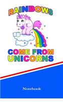 Rainbows Come from Unicorn Notebook